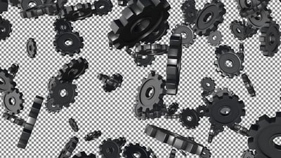 Sparks falling into industrial gears - Free Stock Video