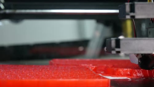 Modern 3d Printer Prints With Plastic