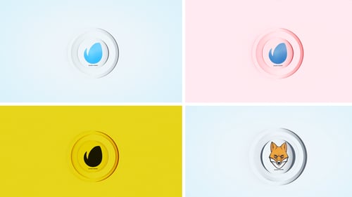 Clean Rotating Rings Logo Intro Reveal