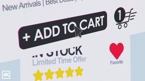 Shopping Cart Add to Cart Button Click and Checkout Animation