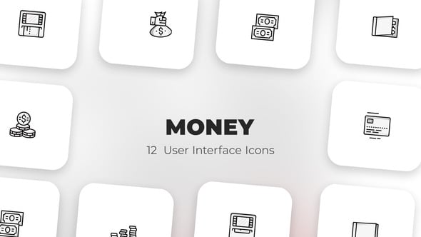 Animated Finance Icons Pack for User Interface Design, Elements ft ...