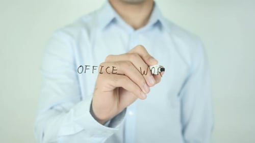 Office Work, Writing On Screen