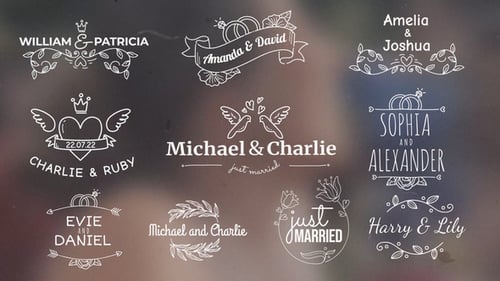 Insignias de amor/Paquete de títulos de boda