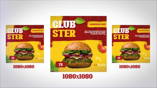 Restauraunt Menu Instagram Post 1080x1080 MOGRT