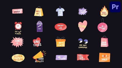 Animated Sales Tags and Callouts with Playful Cartoon Style