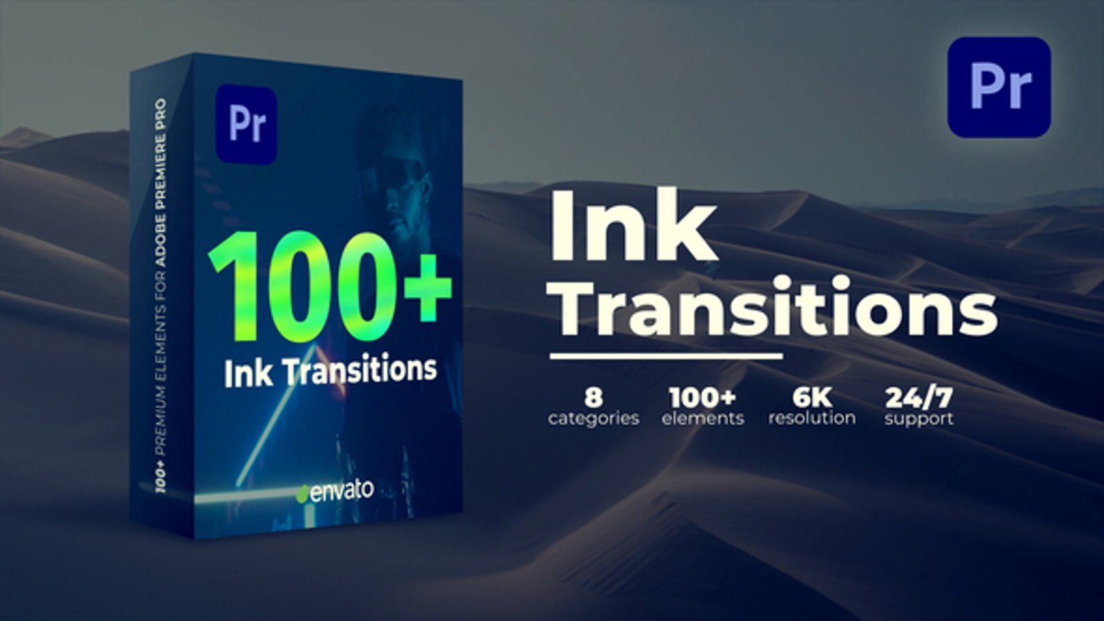 Liquid Ink Flow Dynamic Video Transitions, Elements ft. ink transition ...