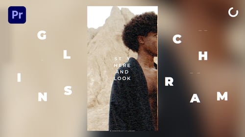 Dynamic Glitch Text Animations for Vertical Social Stories