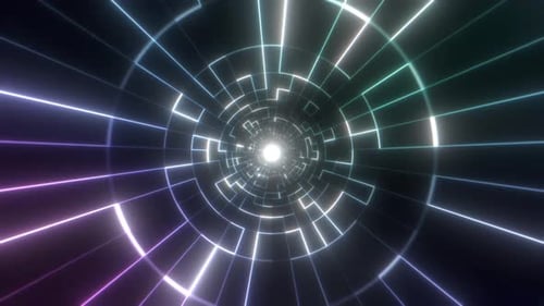 Colorful Digital Tunnel