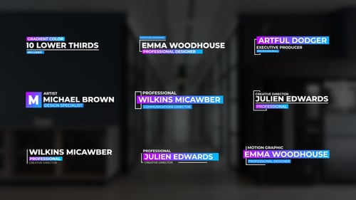 Modern Lower Thirds for Professional Video Introductions