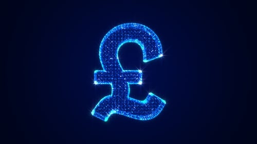 Währungs-Pfund-Symbol-Hologramm
