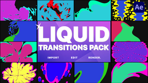 Dynamic Liquid Matte Transitions Pack for Video Editing