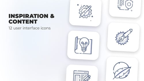 Inspiration & Content- user interface icons