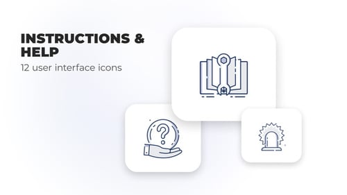 Animated User Interface Icons for Support and Instructions