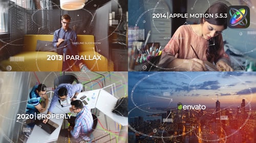 Parallax Timeline Slideshow Apple Motion