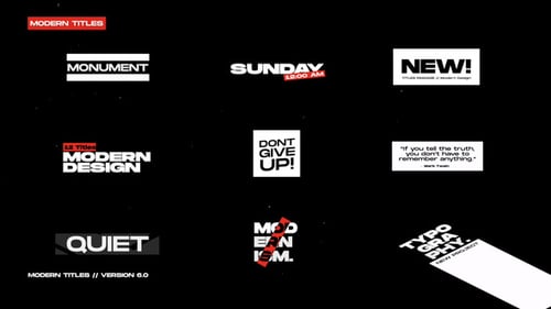 Dynamic Modern Typography Title Animations