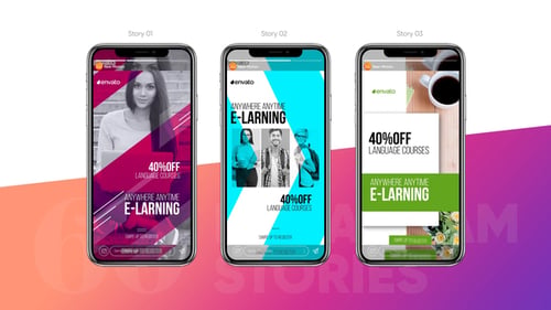 Dynamic Education Instagram Stories for Course Promotions