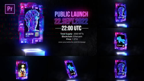 Neon Digital Card Reveal for NFT Collection