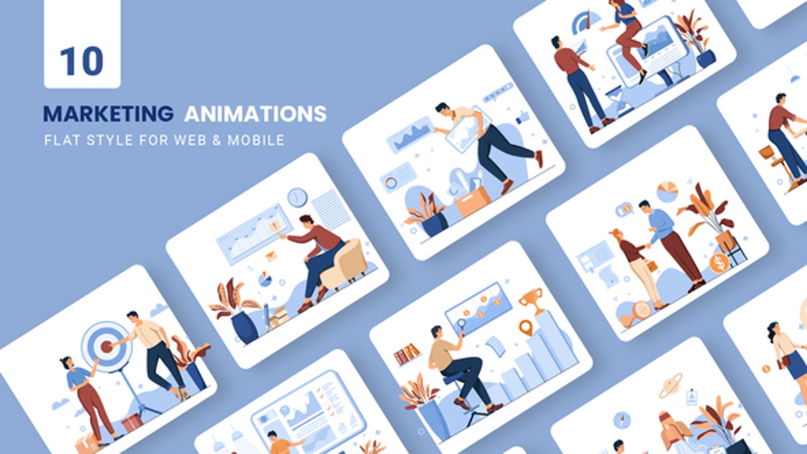 Digital Marketing Animations - Flat Concept, Openers ft. analysis ...