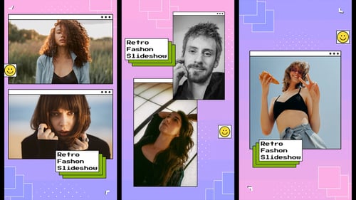 Retro Fashion Slideshow for Social Media Stories