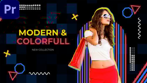 Vibrant Fashion Sale Promo with Dynamic Geometric Transitions