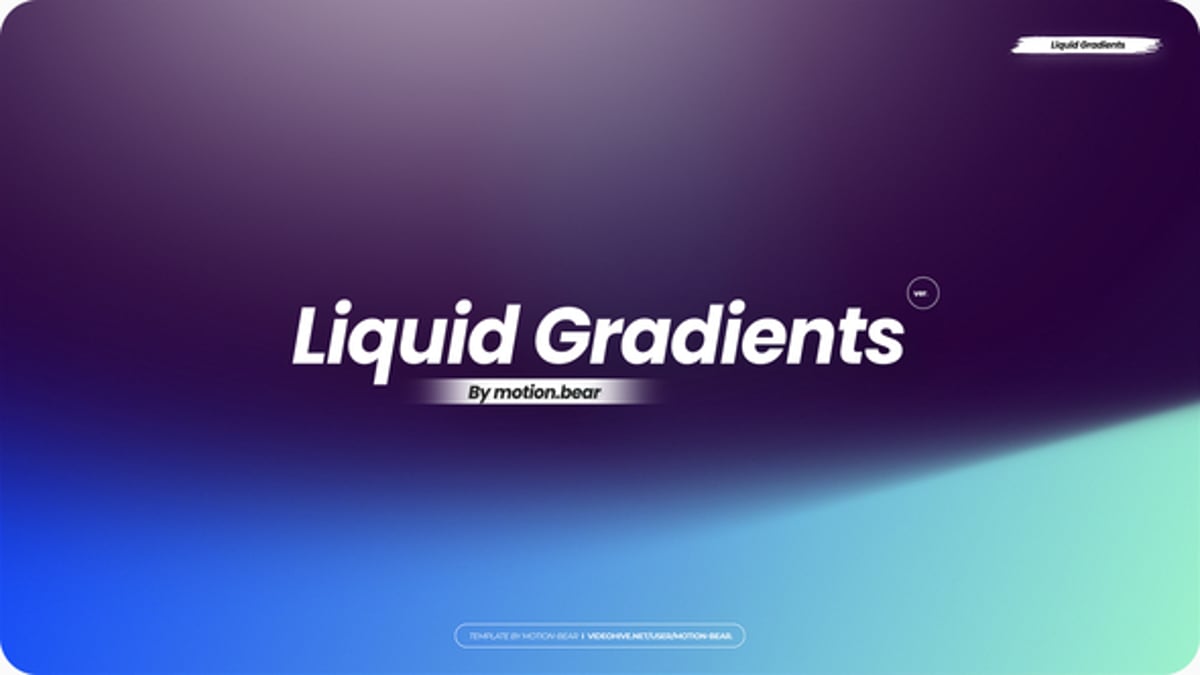 Dynamic Liquid Gradients with Modern Text Animations, Elements ft ...
