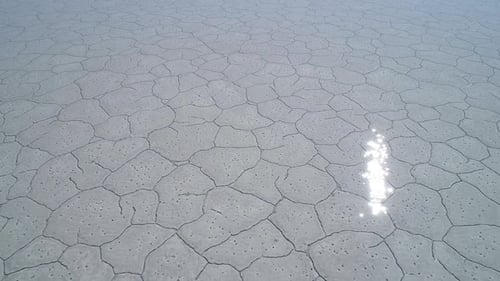 Desert Cracked Earth Aerial View