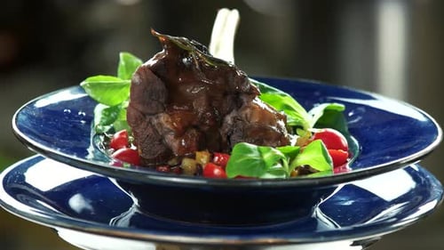 Gourmet Braised Meat Dish Close Up