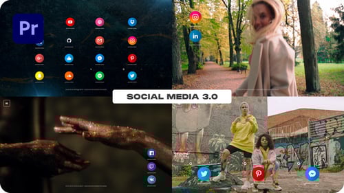 Dynamic Social Media Icons Reveal Animation