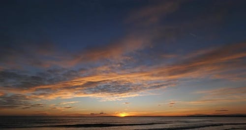 952107 Ocean at Sunset, Camargue in the South East of France, Real Time 4K