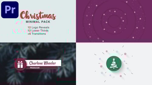 Minimal Christmas Logo Reveals and Lower Thirds