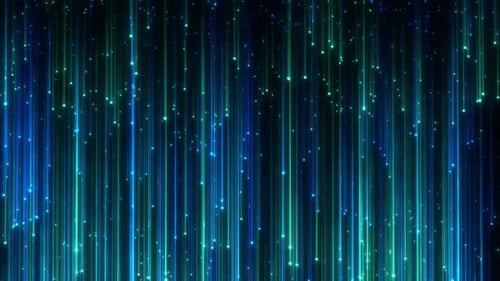 Rising Neon Lines and Particle Stream Background