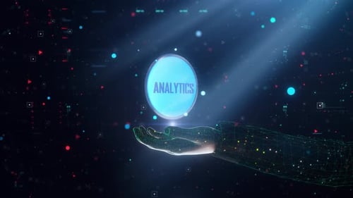 Análisis de presentación de mano de tecnología digital