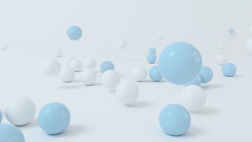 Bouncing soft balls with white background