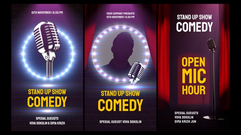 Stand Up Comedy Stories Pack, Openers ft. background & debut - Envato