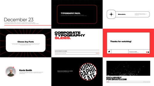 Modern Corporate Typography Slides for Business Presentations