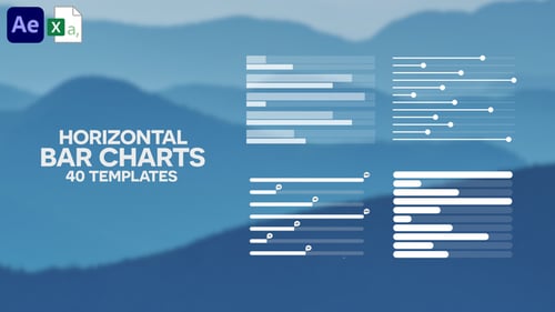 40 Horizontal Bar Charts | Infographics Pack