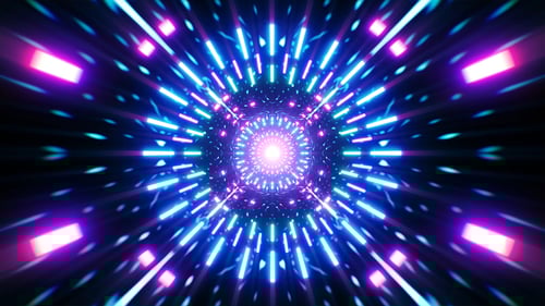 Neon Meditation Art Loop