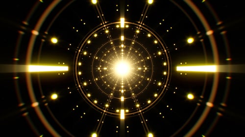 Luces brillantes en Endless Circle Tunnel Vj Loop