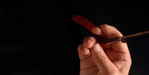 Honing Straight Razor for Grooming and Shaving