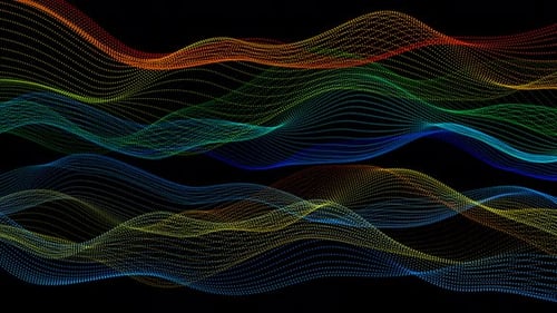 Colorful Abstract Flowing Dot Particle Wave Background