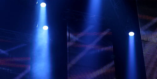 Dramatic Stage Lights Illuminating the Darkness