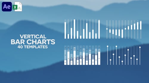 40 Vertical Bar Charts | Infographics Pack