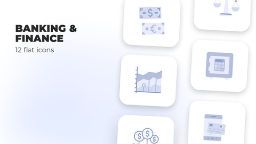 Banking & Finance - Flat Icons