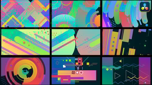 transiciones de formas coloridas #3 [Davinci Resolve