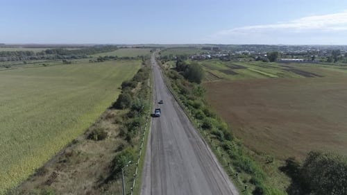 Aerial of a road