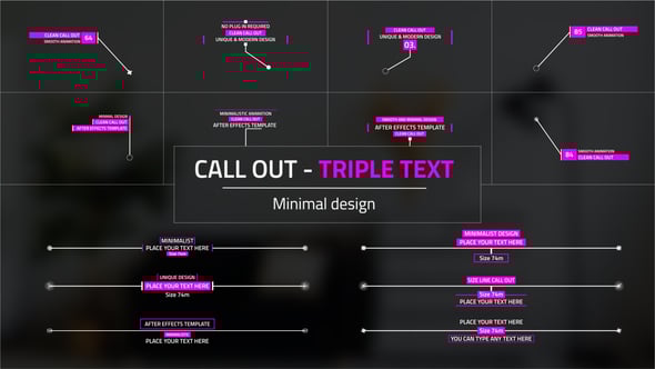 Triple Text Call - Outs, Openers ft. callouts & point text - Envato