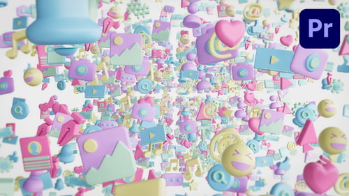 Social Media Icons Intro - Premiere Pro, Logo Stings ft. 3d & facebook ...