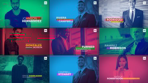 Modern Corporate Lower Thirds with Dynamic Text Animation