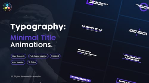 Minimal Titles for Davinci Resolve v3.0
