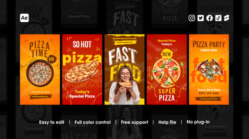 Dynamic Social Media Stories for Food Promotions with Kinetic Typography